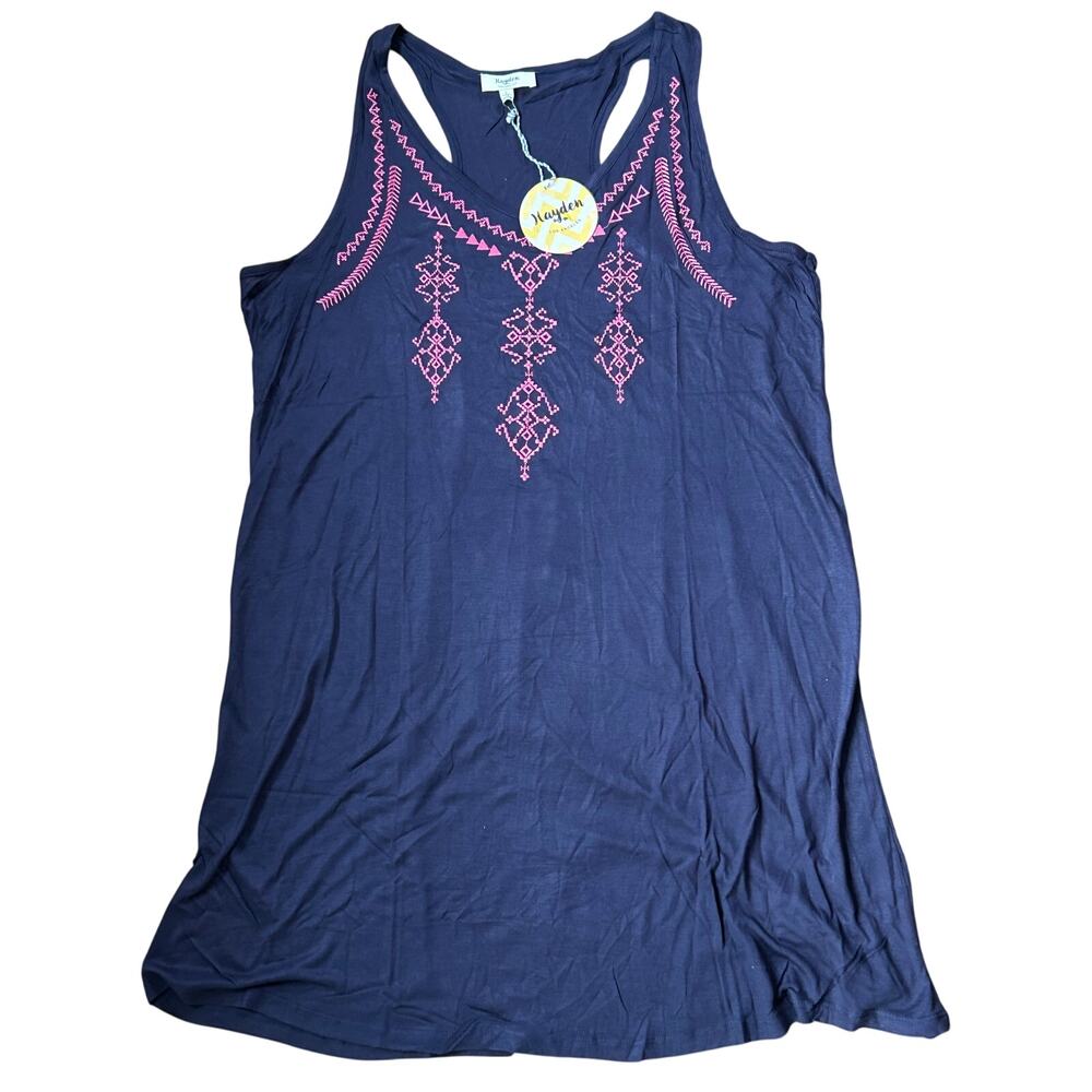Hayden Los Angeles Tank Dress in Navy Blue Size L